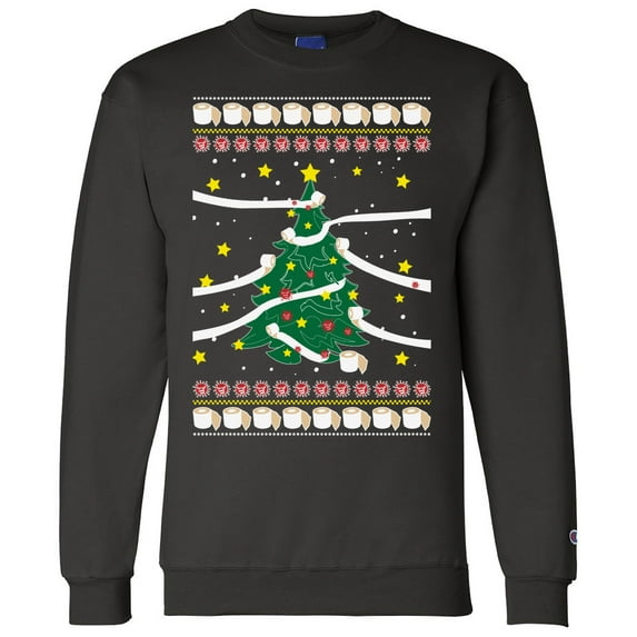 Womens Christmas Champion Sweatshirt - Funny Toilet Paper Christmas Sweater - Champion Sweatshirts for Women -Funny 2020 Christmas Sweatshirt