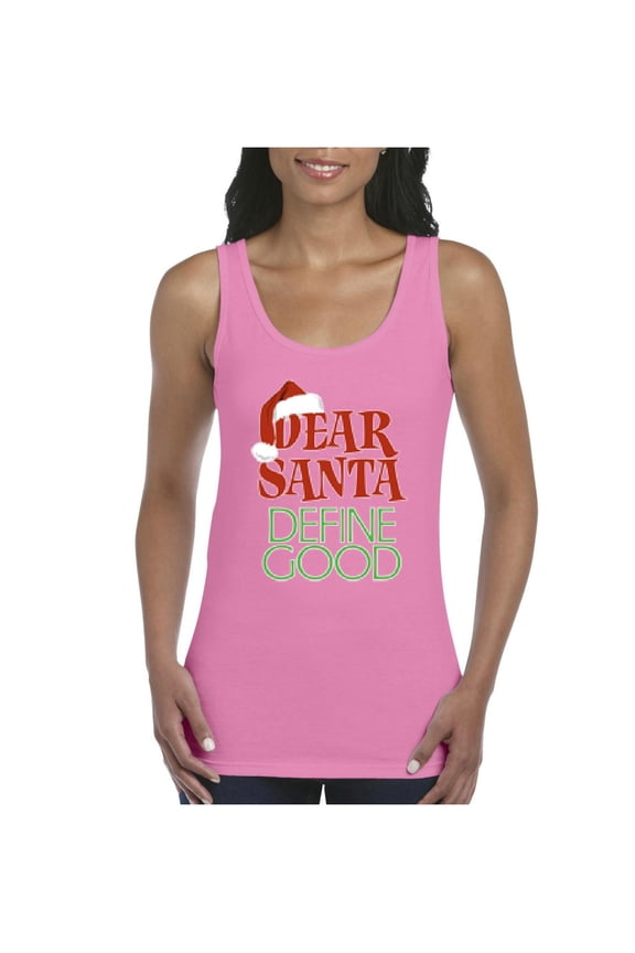Womens Christmas Define Good Tank Top
