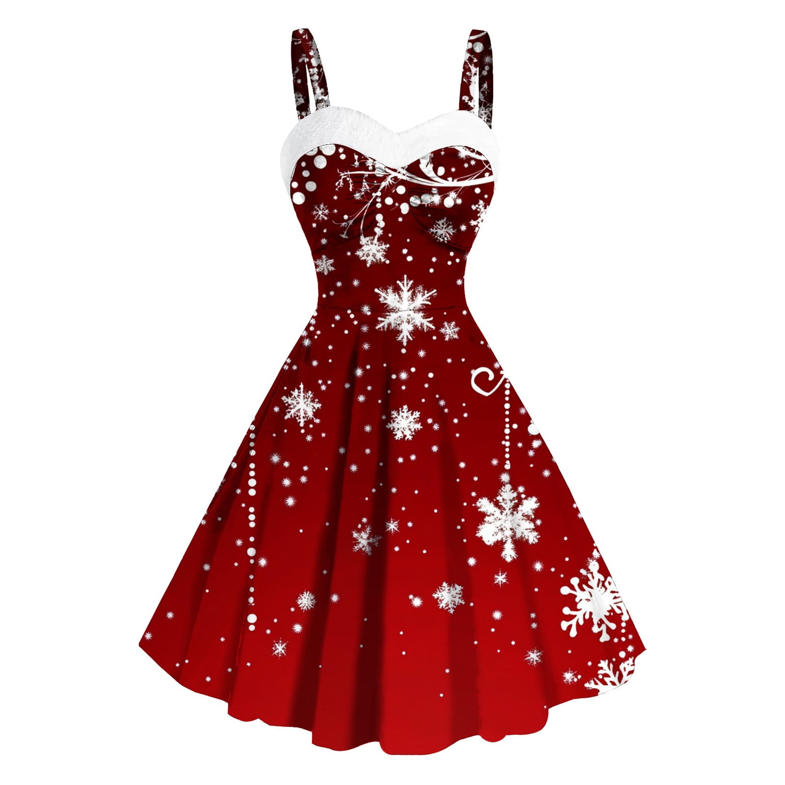 Womens Christmas Dresses 2024 - Holiday Party Dress, Womens Christmas Retro  Dresses Xmas Snowflake Printes Dress Sleeveless Tunic Dresses Pleated Dress  - Walmart.com