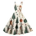 Womens Christmas Dresses 2024 Spaghetti Strap Dresses Christmas Tree