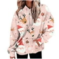 thumbnail image 1 of Womens Christmas Graphic Hoodies Plus Size Hoodies with Pocket Loose Buttoned Long Sleeve Sweatshirt Tops, 1 of 7