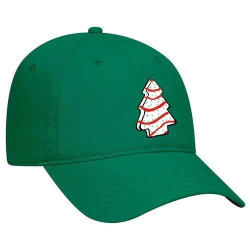 Womens Christmas Hat Christmas Tree Cake Dad Hat Baseball Cap-Kelly Green