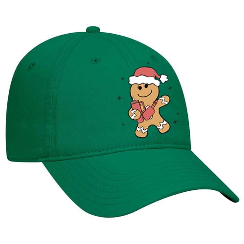 Womens Christmas Hat Gingerbread Man Dad Hat Baseball Cap-Kelly