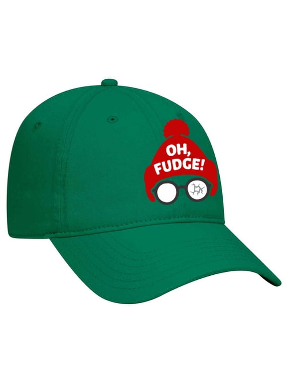 Womens Christmas Hat Oh Fudge Ralphie Christmas Movie Dad Hat Baseball Cap-Kelly Green
