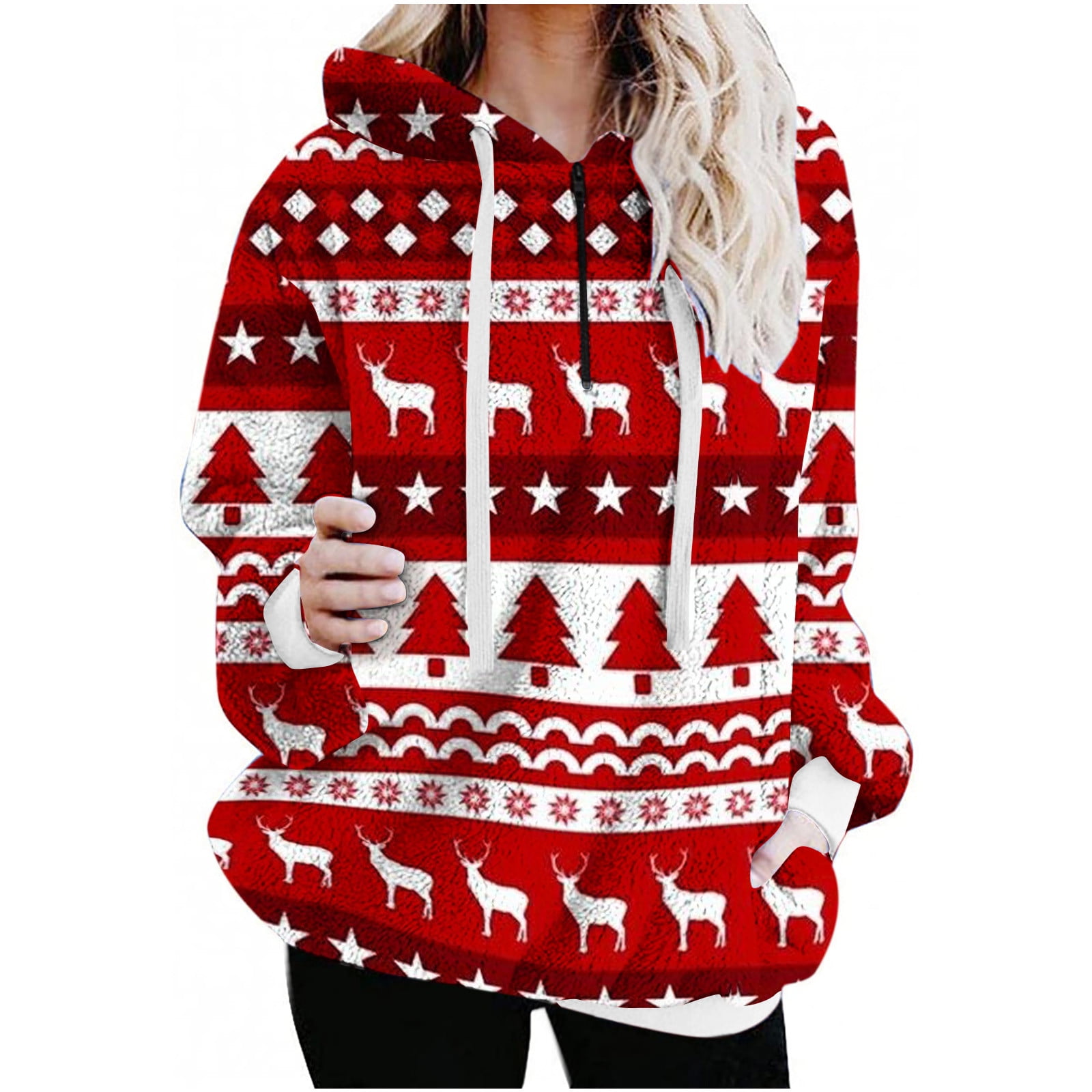 Ladies christmas hoodies best sale