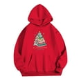 Womens Christmas Hoodies Christmas Tree Graphic Pullover Tops Long
