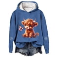 thumbnail image 1 of Womens Christmas Hoodies Y2k Highland Cattle Print Long Sleeve Hooded Sweatshirts Xmas Holiday 2025 Pullover Casual Sweaters Winter Clothes, 1 of 3