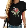 thumbnail image 1 of Womens Christmas LGBT Shirt Santa Claus TRex Rainbow Gay Pride T-Shirt Black 2X-Large, 1 of 5