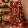 thumbnail image 1 of Womens Christmas Pajamas Cute Print Wide Leg Pj Pants Christmas Elastic Waist Drawstring Casual Cozy Soft Sleepwear Pjs, 1 of 4