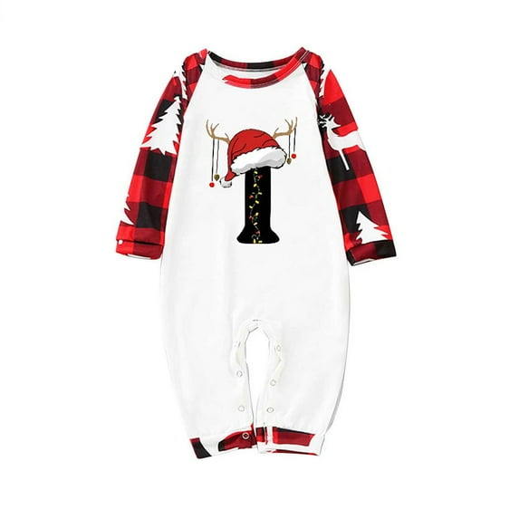 Womens Christmas Pajamas Family Matching Pjs Sets Alphabet Xmas Pjs Plus Size Xmas Pj Sets Long Sleeve Holiday Family Christmas Outfits Holiday Sleepwear