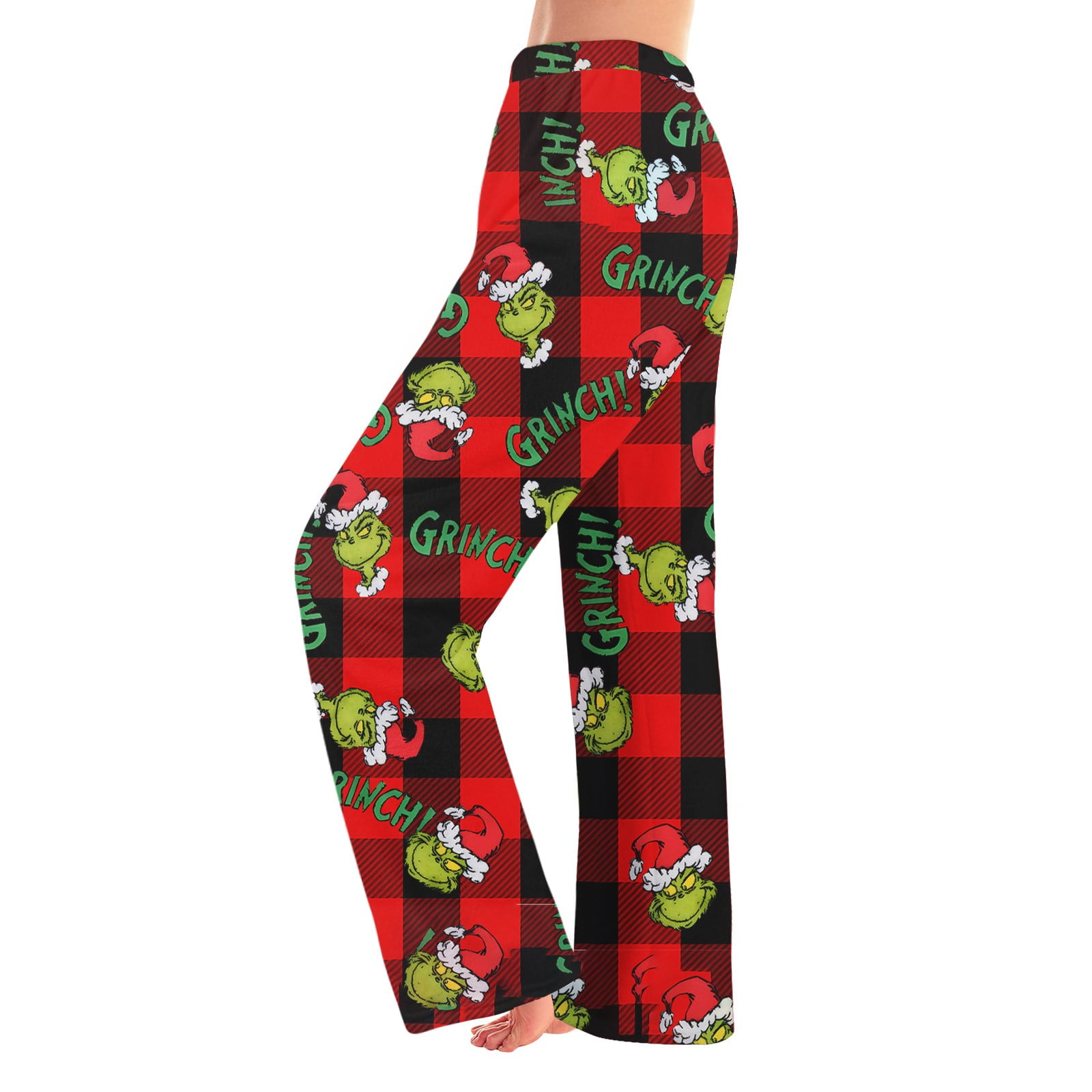 Womens Christmas Pajamas Grinch Pajamas Women Winter Pants Full Length