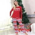 thumbnail image 1 of Womens Christmas Pajamas Set Fashion Casual Loose Cute Xmas Graphic Long Sleeve Xmas Loungewear Lightweight Soft Two Piece Holiday Sleepwear Pant With Pockets Red S, 1 of 5