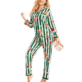 thumbnail image 1 of Womens Christmas Pajamas Set Long Sleeve Sleepwear Button Down Nightwear Soft Pj Loungewear Sleepwear, 1 of 6