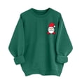 thumbnail image 1 of Womens Christmas Pullover Sweatshirts Long Sleeve Fleece Graphic Sweatshirt Crewneck Fall Fashion Tops, L Army Green, 1 of 6