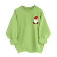 thumbnail image 1 of Womens Christmas Pullover Sweatshirts Long Sleeve Fleece Graphic Sweatshirt Crewneck Fall Fashion Tops, S Green, 1 of 4
