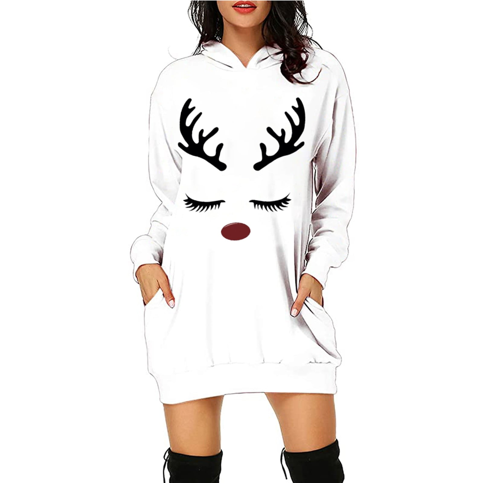 Christmas hoodie dress on sale