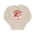 thumbnail image 1 of Womens Christmas Sweatshirt Cheery Santa Christmas Vibes Festive Holiday Crewneck Sweatshirt-Sand-xxxl, 1 of 3