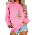 thumbnail image 1 of Womens Christmas Sweatshirt Fashion Crewneck Shirts Xmas Tree Printed Pullover Top Winter Long Sleeve Sweaters Loose Plus Size Blouses Tops, 1 of 6
