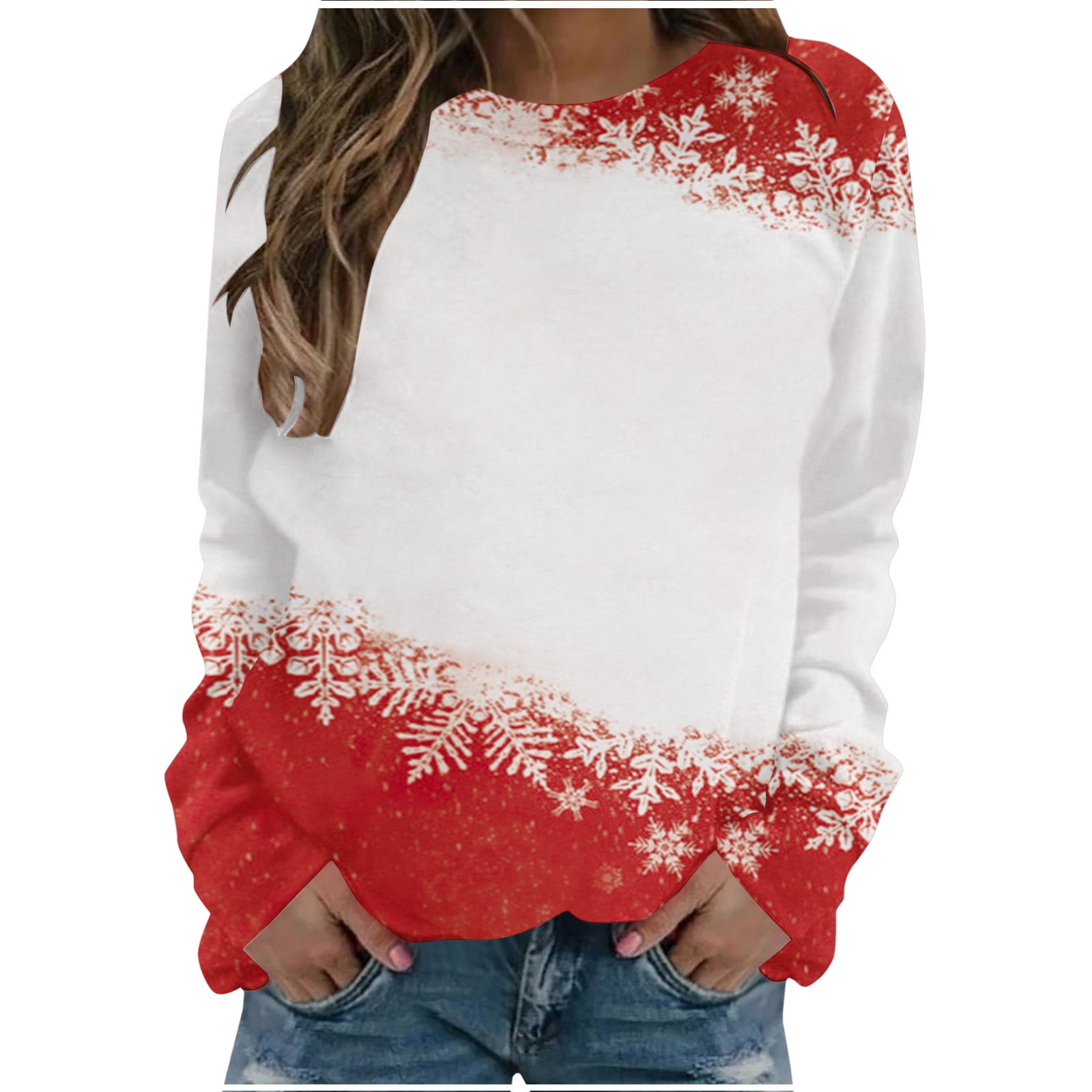 Womens Christmas Sweatshirt Funny,2023 Christmas Ugly Sweaters for