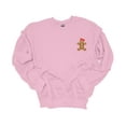 thumbnail image 1 of Womens Christmas Sweatshirt Gingerbread Cookie Crest Festive Holiday Crewneck Sweatshirt-Light Pink-xxl, 1 of 1