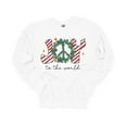 thumbnail image 1 of Womens Christmas Sweatshirt Joy to the World Wreath Festive Holiday Crewneck Sweatshirt-White-medium, 1 of 1