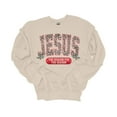 thumbnail image 1 of Womens Christmas Sweatshirt Leopard Jesus is the Reason for the Season Festive Holiday Crewneck Sweatshirt-White-small, 1 of 4
