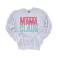 thumbnail image 1 of Womens Christmas Sweatshirt Mama Claus Checker Print Festive Holiday Crewneck Sweatshirt-Ash Grey-xxxl, 1 of 1