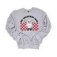thumbnail image 1 of Womens Christmas Sweatshirt Oh Christmas Tree Checkered Crewneck Sweatshirt-Sports Grey-large, 1 of 1
