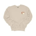 thumbnail image 1 of Womens Christmas Sweatshirt Santa Crest Festive Holiday Crewneck Sweatshirt-Sand-small, 1 of 1