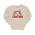 thumbnail image 1 of Womens Christmas Sweatshirt Santa I Saw That Funny Festive Holiday Crewneck Sweatshirt-Sand-4xl, 1 of 1