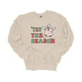thumbnail image 1 of Womens Christmas Sweatshirt 'Tis The Season Coffee Gift Christmas Tree Festive Holiday Crewneck Sweatshirt-Sand-small, 1 of 1