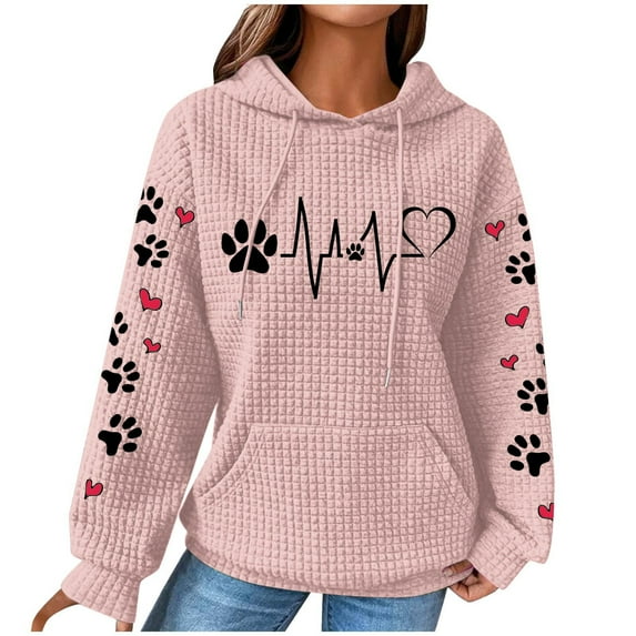 Womens Christmas Sweatshirt Winter Tops for Women Women's Hoodie Clearance Womens Crew Neck Sweater Long Sleeve Tunic Tops Fashionable Women's Printed Pullover Round Neck Top
