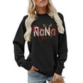 thumbnail image 1 of Womens Christmas Sweatshirts Grandma Xmas Nana Claus Print Long Sleeve Crewneck Shirts Holiday Party Casual Trendy Pullover Tops, 1 of 4