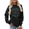 thumbnail image 1 of Womens Christmas Sweatshirts Grandma Xmas Nana Claus Print Long Sleeve Crewneck Shirts Holiday Party Casual Trendy Pullover Tops, 1 of 4