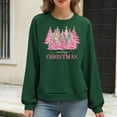 thumbnail image 1 of Womens Christmas Sweatshirts Loose Waffle Crewneck Long Sleeve Shirts Christmas Tree Printed Sweaters Casual Fashion Xmas Holiday Party Pullover Tops, 1 of 6