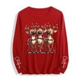 thumbnail image 1 of Womens Christmas Sweatshirts Round Neck Tops Long Sleeve Sweatshirt Xmas Graphic Pullover Sweater Blouse Comfort Casual Pullover Tops, 1 of 5