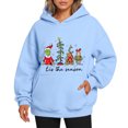 thumbnail image 1 of Womens Christmas Tree Sweatshirt Christmas Funny Holiday Xmas Hoodies Light Blue XXL, 1 of 4