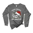 thumbnail image 1 of Womens Christmas Tshirt Dead Inside But Jolly AF Holiday Festive Ladies Long Sleeve T-shirt Graphic Tee-Deep Heather-5xl, 1 of 1