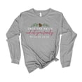 thumbnail image 1 of Womens Christmas Tshirt Deck The Halls And Not Your Family Merry Christmas Holiday Festive Ladies Long Sleeve T-shirt Graphic Tee-Ahtletic Heather-xl, 1 of 1