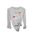 thumbnail image 1 of Womens Christmas Tshirt Jesus is the Gift Wrapped Present Festive Holiday Long Sleeve T-shirt Graphic Tee-Athletic Heather-5xl, 1 of 1