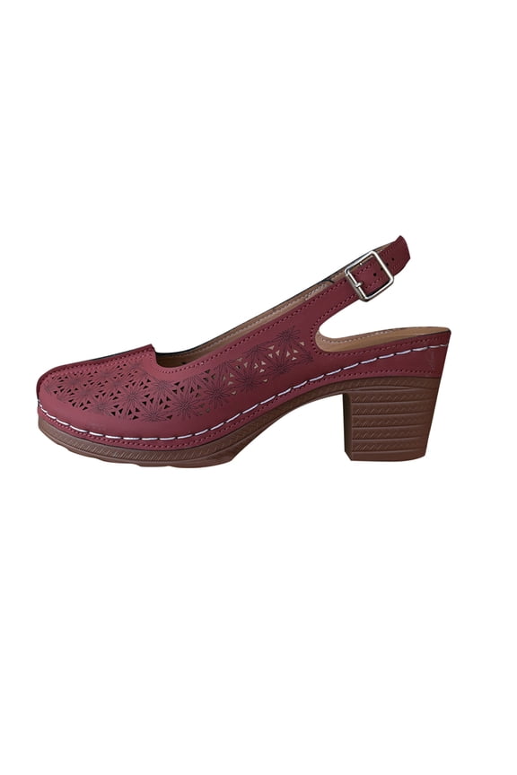 Womens Chunky Sandals Closed Toe Ankle Strap Pumps Ladies Mid Low Block Heels Dress Shoes Sling Back Sliders Summer Platform Sandal Breathable Anti-slip Platform Shoe