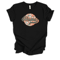 thumbnail image 1 of Womens Circle Groovy Floral Vintage Design Mother's Day Ladies Black Short Sleeve T-Shirt-Mama-Small, 1 of 1