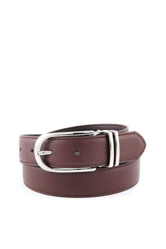 Womens Clamp Round Buckle On One-size-fits-all Plain Feather Edged Dress Belt Navy