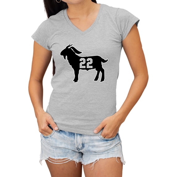 Womens Clark Goat 22 V Neck T-Shirt