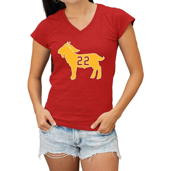 Womens Clark Goat 22 V Neck T-Shirt