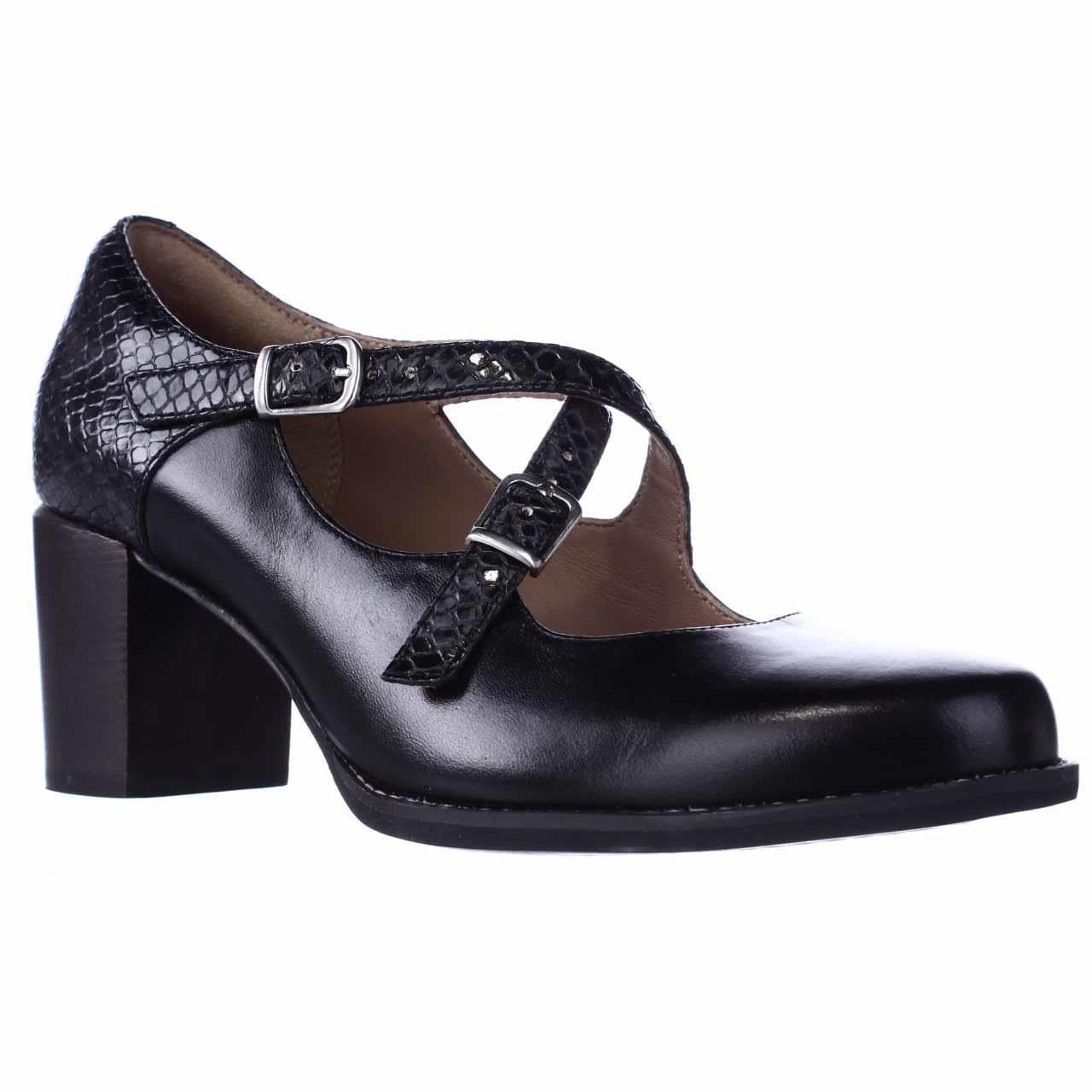 Womens Clarks Tarah Presley Cross Strap Mary Jane Heels Black