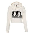thumbnail image 1 of Womens Class Of 2021 Quarantenior Funny Graduate Quarantine Cropped Hooded Sweatshirt, 1 of 1