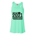 thumbnail image 1 of Womens Class Of 2021 Quarantenior Funny Graduate Quarantine Flowy Racerback Tank Top T-Shirt, 1 of 1