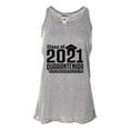 thumbnail image 1 of Womens Class Of 2021 Quarantenior Funny Graduate Quarantine Flowy Racerback Tank Top T-Shirt, 1 of 1