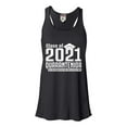 thumbnail image 1 of Womens Class Of 2021 Quarantenior Funny Graduate Quarantine Flowy Racerback Tank Top T-Shirt, 1 of 1